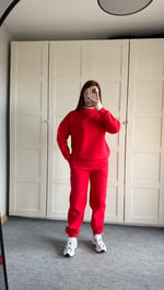 Basıc Sweat Eşofman Takımı Kırmızı
