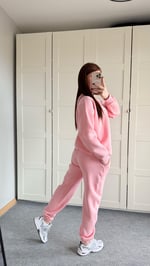 Basıc Sweat Eşofman Takımı Pembe