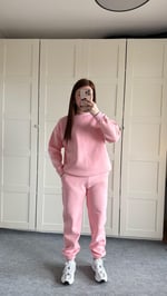 Basıc Sweat Eşofman Takımı Pembe