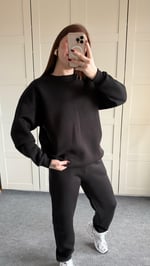 Basıc Sweat Eşofman Takımı Siyah
