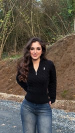 Belden Oturmalı Fermuarlı Polo Kazak Siyah