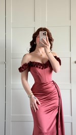 Bellamy Tarçın Çiçekli Balık Abiye 