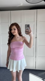 Bersh Straplez Yırtmaçlı Pembe Bluz