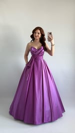 Butterfly Saten Detaylı Abiye Pembe