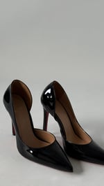 C. Louboutin Asimetrik Kırmızı Alt Siyah Stiletto
