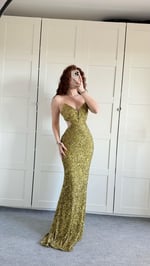 Candice Abiye Yağ Yeşili