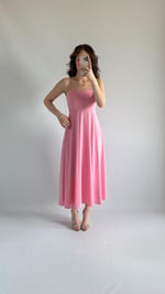 Cesica Uzun Elbise Pembe