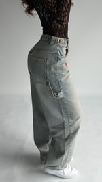 Çift Kemer Bol Kesim baggy Carpenter Jean Buz Mavisi