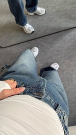 Çift Kemer Bol Kesim baggy Carpenter Jean Mavi