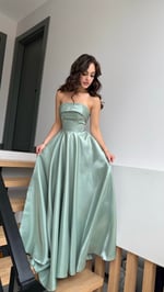 Cindirella Abiye Mint Yeşili
