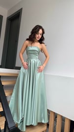 Cindirella Abiye Mint Yeşili
