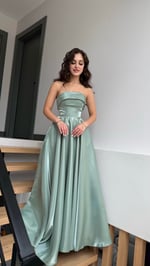 Cindirella Abiye Mint Yeşili