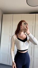Combo Çıtçıtlı Crop Beyaz