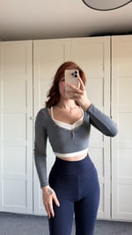 Combo Çıtçıtlı Crop Gri