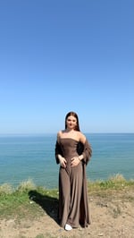 Crop Pantolon Hırka Takım Kahverengi 