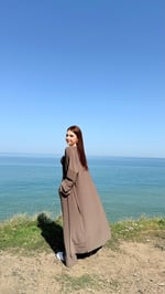 Crop Pantolon Hırka Takım Kahverengi 