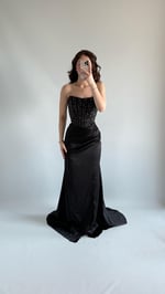 Cruella Taşlı Abiye Siyah