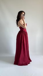 Daisy Korseli Abiye Bordo