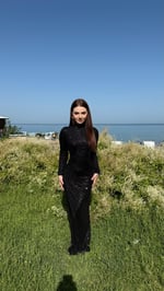 Disa Pul Payetli Abiye Siyah