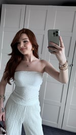 Dokulu Bürümcük Beyaz Bluz