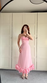 Dora Eteği Balon Elbise Pembe
