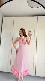 Dora Eteği Balon Elbise Pembe