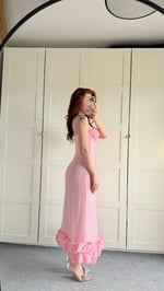 Dora Eteği Balon Elbise Pembe