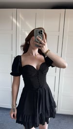 Dream Kısa Kuşaklı Elbise Siyah 