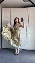 Eftalya Yeşil Saten Elbise