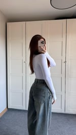 El Detaylı Çıtçıtlı Bodysuit Beyaz