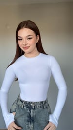 El Detaylı Çıtçıtlı Bodysuit Beyaz