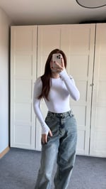 El Detaylı Çıtçıtlı Bodysuit Beyaz