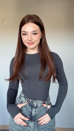 El Detaylı Çıtçıtlı Bodysuit Füme