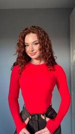 El Detaylı Çıtçıtlı Bodysuit Kırmızı 