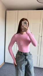 El Detaylı Çıtçıtlı Bodysuit Pembe