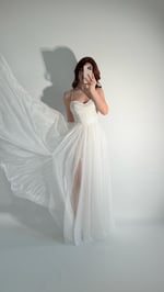 Elsa Simli Abiye Beyaz