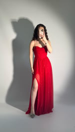 Elsa Simli Abiye Kırmızı