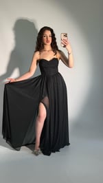 Elsa Simli Abiye Siyah