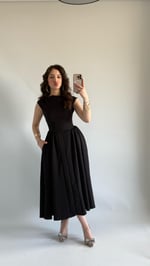 Fara Sırtı Açık Elbise Siyah
