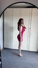 Fiesta Mini Taşlı Elbise Pembe