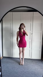 Fiesta Mini Taşlı Elbise Pembe