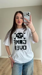 Game Over Tişört Beyaz