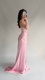 Gronland Eldivenli Abiye Pembe 