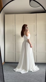Helen Şifon Abiye Beyaz