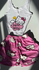 Hello Kitty Şort Takım Pembe