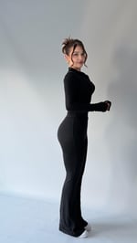 Helyum Çimalı Pantolon Takım Siyah