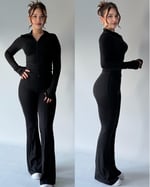 Helyum Çimalı Pantolon Takım Siyah