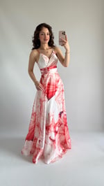 Hibiscus Kemer Abiye Kırmızı