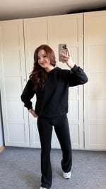 Hodi Sweat Sırt Baskılı Kelebek Siyah 