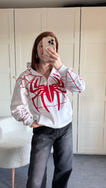 İconic Spider Sweat Hırka Beyaz 